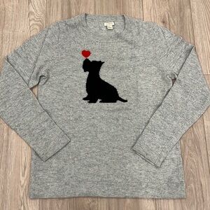 J.CREW BLACK DOG SWEATER SZ:M